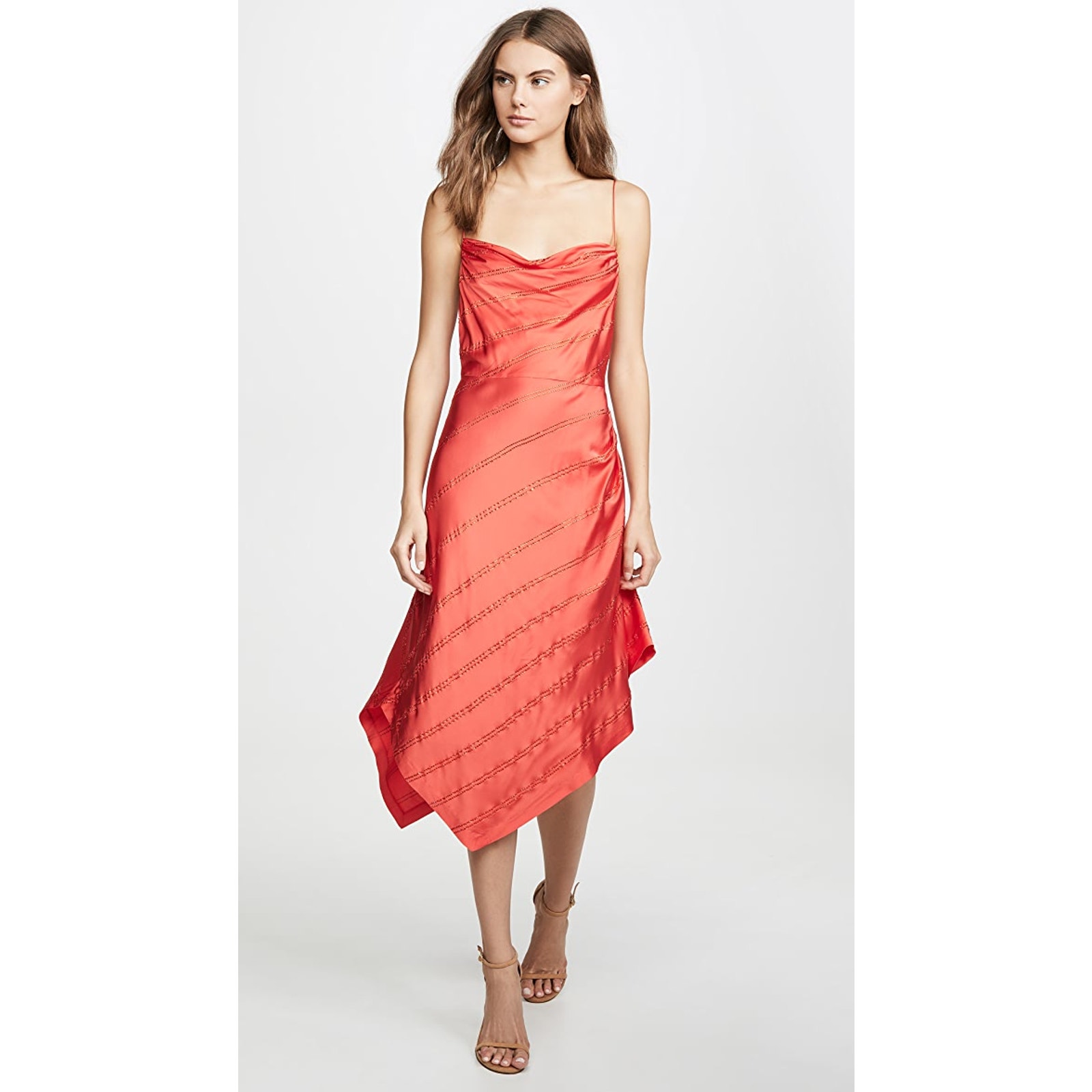 Retrofete Nwt Lily Cowl Neck Midi Dress